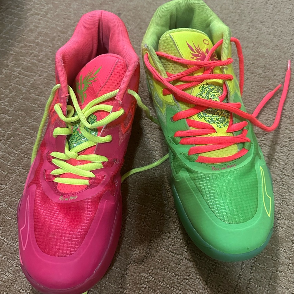 Puma Pink and Green Sneakers
Rick and Morty basketball shoes